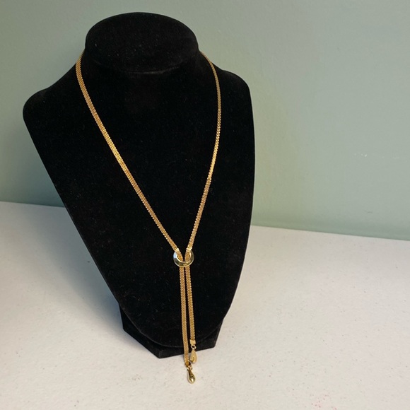 Gold Tone Mesh Necklace - Picture 1 of 6